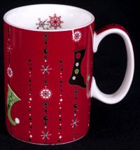 Starbucks Holiday 2006 Stockings Red 14oz Coffee Mug